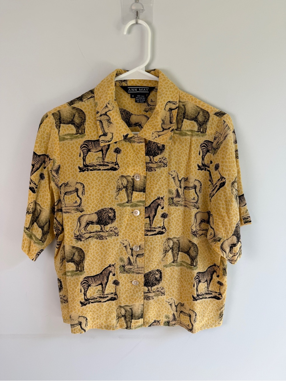 Ann May Animals Silk Blouse